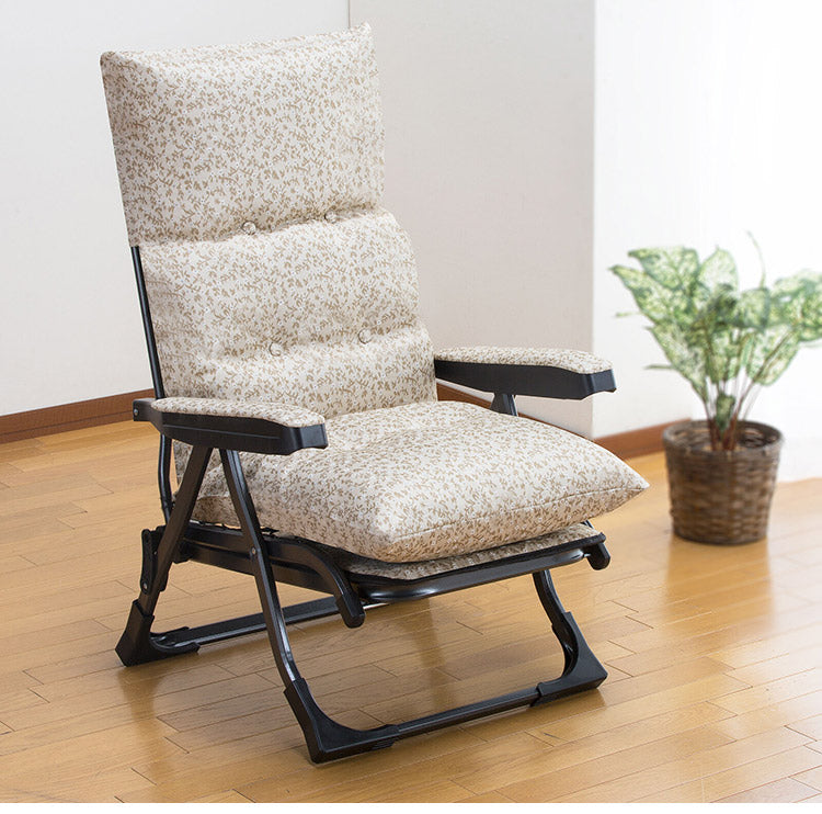 日本製 NEWくつろぎのリクライニングアームチェアDXII 専用サイドテーブル付き マーガレット柄 グラヴィーナ Gravina スライド式フットレスト 6段階リクライニング(代引不可)