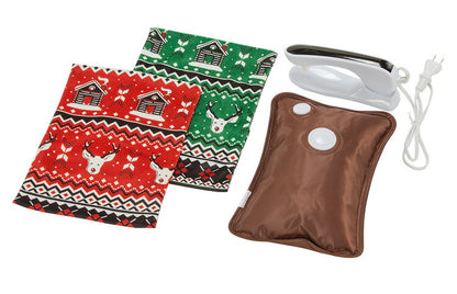 ファミラ 充電式湯たんぽ ノルディック柄 2色組 コードレス お湯のいらない 蓄熱式 湯たんぽ 繰り返し使える 充電式 エコ湯たんぽ(代引不可)