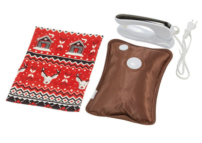 ファミラ 充電式湯たんぽ ノルディック柄 コードレス お湯のいらない 蓄熱式 湯たんぽ 繰り返し使える 充電式 エコ湯たんぽ(代引不可)