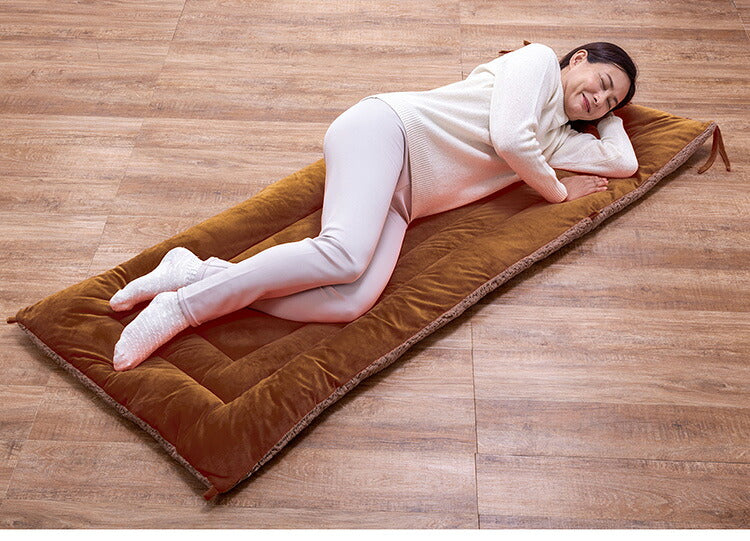 ダブルウォームごろ寝長座布団 あったか ごろ寝クッション 65×175cm ごろ寝マット シープボア 吸湿発熱 静電気防止 枕 足枕 おしゃれ クリスマス プレゼント お年寄り 子供(代引不可)