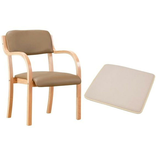 立ち座りサポートチェア クッション付き 日本製 完成品 肘掛け付き 負担軽減 汚れ落ちやすい リビング 介護 お年寄り 高齢者 オフィス 休憩室 コワーキングスペース 椅子 チェア(代引不可)