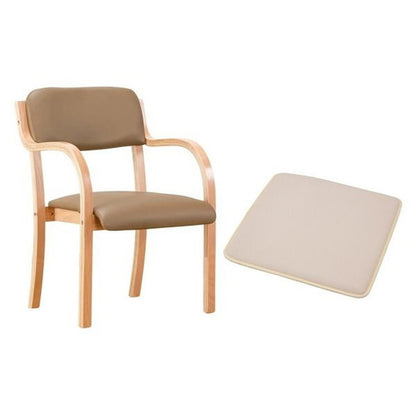 立ち座りサポートチェア クッション付き 日本製 完成品 肘掛け付き 負担軽減 汚れ落ちやすい リビング 介護 お年寄り 高齢者 オフィス 休憩室 コワーキングスペース 椅子 チェア(代引不可)