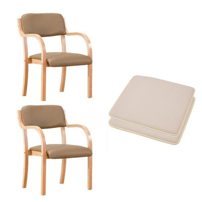 立ち座りサポートチェア 2脚セット クッション付き 日本製 完成品 肘掛け付き 負担軽減 汚れ落ちやすい リビング 介護 お年寄り 高齢者 オフィス 休憩室 コワーキングスペース 椅子 チェア(代引不可)