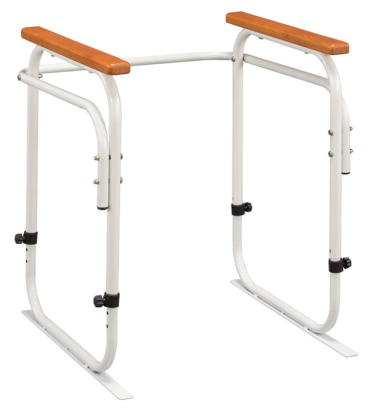 洋式トイレ据置用アーム トイレ用アーム 天然木 立ち上がりサポート手すり 高さ5段階調整 立ち座り 補助 手すり 介護 リハビリ トイレ 補助手すり お年寄り サポート手すり(代引不可)