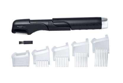 クイックチタントリマー 髪・髭お手入れこれ1台 手元LEDライト アタッチメント5種類付き 床屋いらず とかすだけ 自宅で簡単整髪(代引不可)