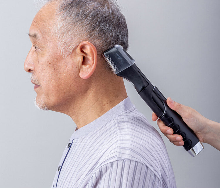 クイックチタントリマー 髪・髭お手入れこれ1台 手元LEDライト アタッチメント5種類付き 床屋いらず とかすだけ 自宅で簡単整髪(代引不可)