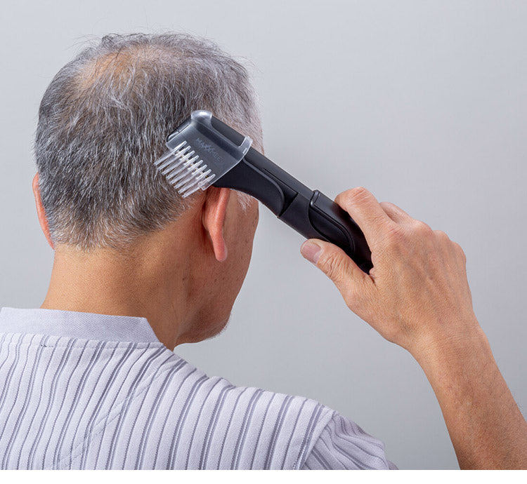 クイックチタントリマー 髪・髭お手入れこれ1台 手元LEDライト アタッチメント5種類付き 床屋いらず とかすだけ 自宅で簡単整髪(代引不可)