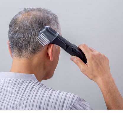 クイックチタントリマー 髪・髭お手入れこれ1台 手元LEDライト アタッチメント5種類付き 床屋いらず とかすだけ 自宅で簡単整髪(代引不可)