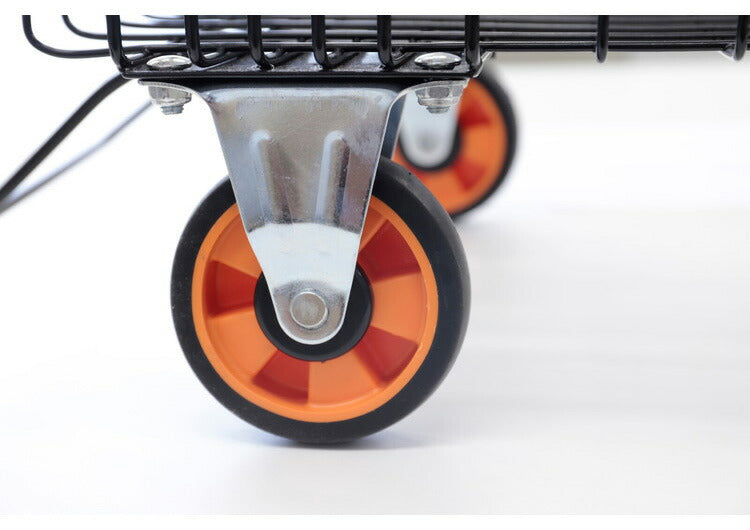 折りたたみ式 深型バスケット台車 専用カバー付き 落ちにくい深型 かご付き カゴ付き 台車 カート 荷物 新聞紙 資源ごみの回収に ラクラク運搬 折り畳み 省スペース 収納(代引不可)