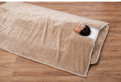 ファミラ あったか発熱毛布4点セット シングル 毛布 襟ぐり ブランケット 敷きパッド ひざ掛け 肩当て 吸湿発熱 あったか 冬 寝具(代引不可)