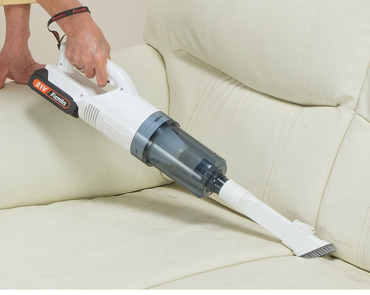 ファミラ 充電式コードレスハイパワークリーナー 6点セット ハイパワー21V 紙パック不要 コードレス 掃除機 クリーナー 軽量 ノズル付き エアコン掃除(代引不可)