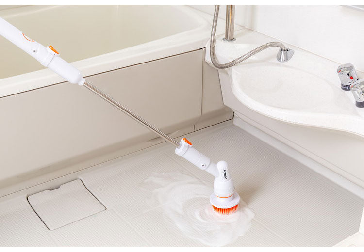 ファミラ スピンターボ 9点セット 予備バッテリー付き 立ったままお風呂掃除 回転ブラシ 風呂掃除 ブラシ バスブラシ バスポリッシャー 高速回転 コードレス ステシック型(代引不可)