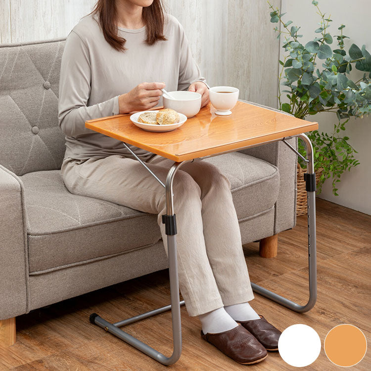 折りたたみテーブル 高さ調節 天板角度調節 折りたたみ デスク 収納式 サイドテーブル テレワーク リモートワーク 机 小さい コンパクト 一人用 折り畳み 折りたたみデスク(代引不可)