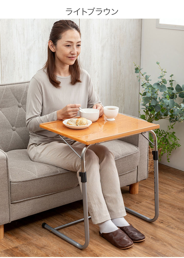 折りたたみテーブル 高さ調節 天板角度調節 折りたたみ デスク 収納式 サイドテーブル テレワーク リモートワーク 机 小さい コンパクト 一人用 折り畳み 折りたたみデスク(代引不可)