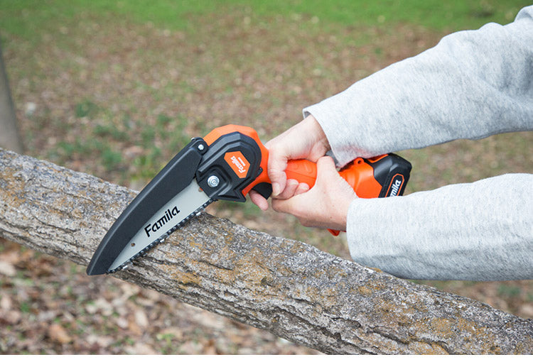 ファミラ NEW充電式コードレス2way高枝チェーンソー 充電式 電動チェーンソー 電動 チェンソー パワフル切断 庭 ガーデン 園芸(代引不可)