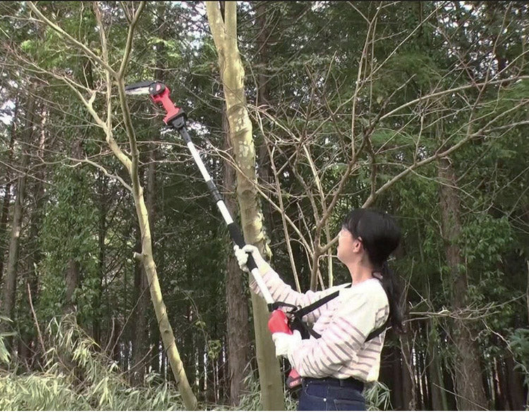 ファミラ NEW充電式コードレス2way高枝チェーンソー 予備バッテリー付き 充電式 電動チェーンソー 電動 チェンソー パワフル切断 庭 ガーデン 園芸(代引不可)