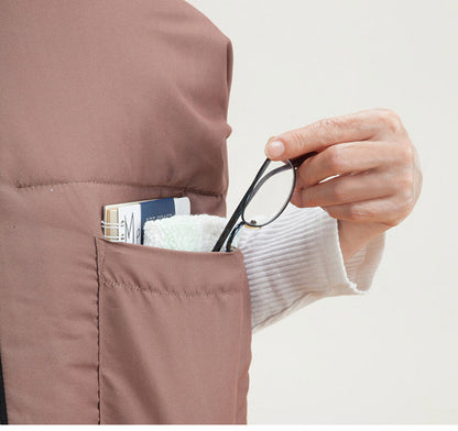 寝袋 着れる布団 ポケット付き 手が出せる 寝袋 掛け布団 着る毛布 ブラウン フリース素材 保温 蓄熱 アウトドア キャンプ ドライブ 車中泊 防災 災害 布団(代引不可)