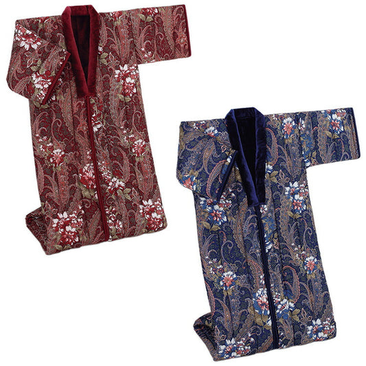 かいまき布団 足ポケット ボア付き 花柄 着る布団 着る毛布 寝間着 遠赤綿入り あったか 暖かい 保温 冷え性 掛布団 毛布 寝具 布団 かいまき(代引不可)