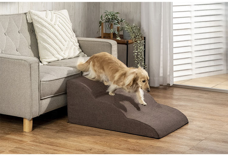 ペット用スロープ 滑り止め付き 高弾力性 クッション性 足腰の負担軽減 洗えるカバー 小型犬 老犬 犬 猫 ペット ステップ 段差解消 スロープ バリアフリー ワンちゃん(代引不可)