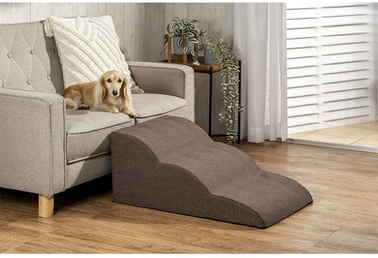 ペット用スロープ 滑り止め付き 高弾力性 クッション性 足腰の負担軽減 洗えるカバー 小型犬 老犬 犬 猫 ペット ステップ 段差解消 スロープ バリアフリー ワンちゃん(代引不可)