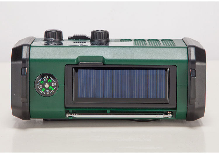 防災ラジオ ライト付き FM AMラジオ対応 ソーラー充電 USB 手回し充電 大容量バッテリー 方位磁石 ラジオ 防災 非常用 地震 スポットライト 広角ライト コンパクト(代引不可)