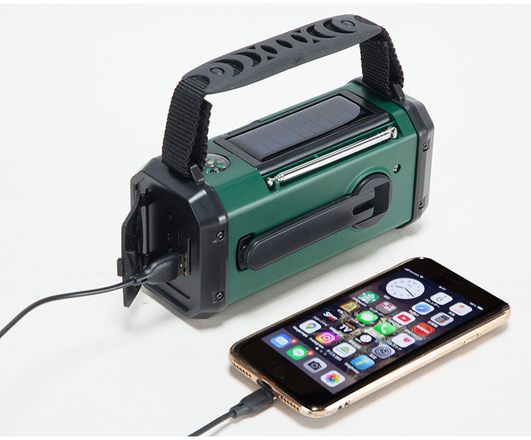 防災ラジオ ライト付き FM AMラジオ対応 ソーラー充電 USB 手回し充電 大容量バッテリー 方位磁石 ラジオ 防災 非常用 地震 スポットライト 広角ライト コンパクト(代引不可)