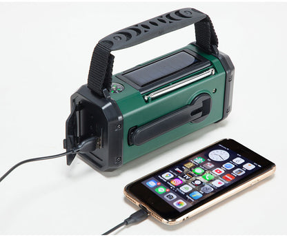 防災ラジオ ライト付き FM AMラジオ対応 ソーラー充電 USB 手回し充電 大容量バッテリー 方位磁石 ラジオ 防災 非常用 地震 スポットライト 広角ライト コンパクト(代引不可)
