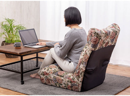 座椅子 リクライニング ポケットコイル フロアソファ チェア 椅子 コンパクト ボリュームコイルスプリング座椅子 ふかふか 単品 いす イス チェアー リクライニングソファ(代引不可)