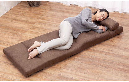 折りたたみベッド リクライニング 完成品 折り畳み コンパクト 来客用 ベッド チェア 枕・ごろ寝座布団 リクライニングベッド ブラウン ネイビー カウチベッド 布団を外せる(代引不可)