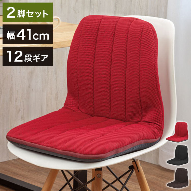 背筋サポートリクライニングチェア 2個組 サポートチェア 座椅子 姿勢改善 骨盤矯正 仕事用 デスク 書斎 リモートワーク いす 椅子 イス 在宅勤務 12段階リクライニング 姿勢サポートチェア(代引不可)