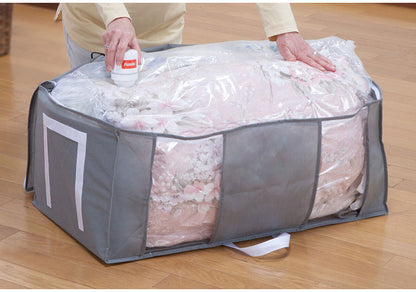 ファミラ 掃除機のいらない圧縮収納ボックス 電動吸引機付き 9点セット 抗菌防臭 防ダニ 圧縮袋 収納ボックス 長期保管 衣替え 衣類収納 竹炭シート 洋服 圧縮パック 掃除機不要(代引不可)