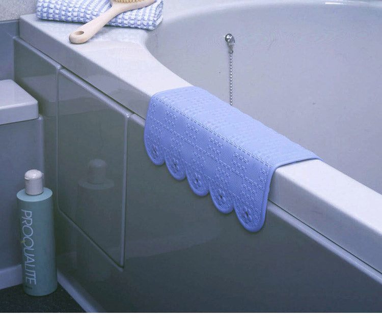 浴槽安心マット 2枚組 浴室内のスベリ防止に ブルー 浴槽マット 手すりマット 転倒防止 天然ゴム100% 介護 補助 お年寄り(代引不可)