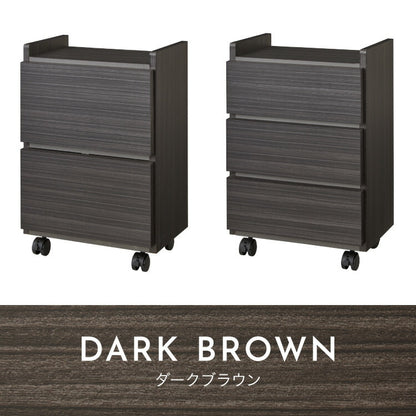 職人が作る2段/3段ワゴンチェスト 日本製 完成品 大川家具 幅38 チェスト ワゴン 引出し収納 リビングチェスト キャスター付き デスク下 棚 ラック おしゃれ サカイデザイン Sakai Design(代引不可)