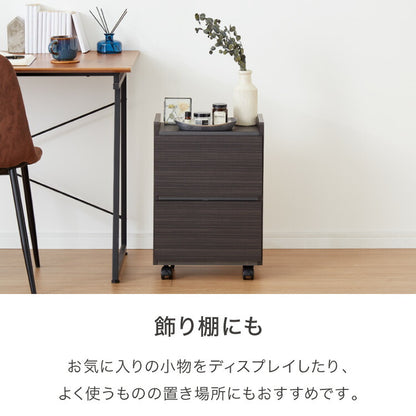 職人が作る2段/3段ワゴンチェスト 日本製 完成品 大川家具 幅38 チェスト ワゴン 引出し収納 リビングチェスト キャスター付き デスク下 棚 ラック おしゃれ サカイデザイン Sakai Design(代引不可)