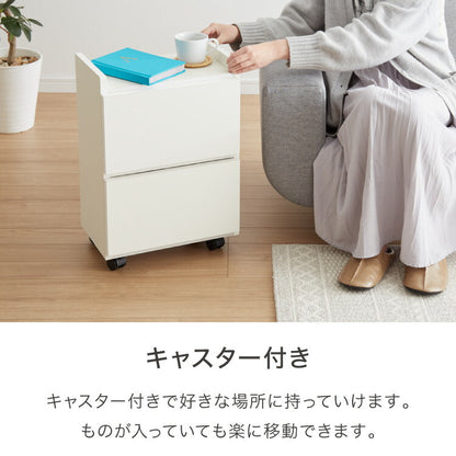 職人が作る2段/3段ワゴンチェスト 日本製 完成品 大川家具 幅38 チェスト ワゴン 引出し収納 リビングチェスト キャスター付き デスク下 棚 ラック おしゃれ サカイデザイン Sakai Design(代引不可)