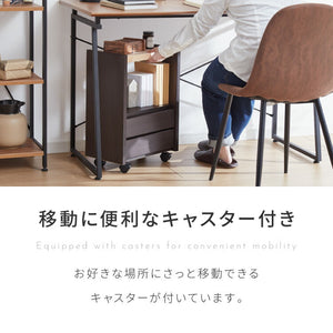 職人が作るラック付きチェスト キャスター付き 日本製 完成品 引き出し ワゴン リビングチェスト 大川家具 棚 ラック サカイデザイン Sakai Design 幅39cm 39cm幅 デスクワゴン サイドテーブル(代引不可)