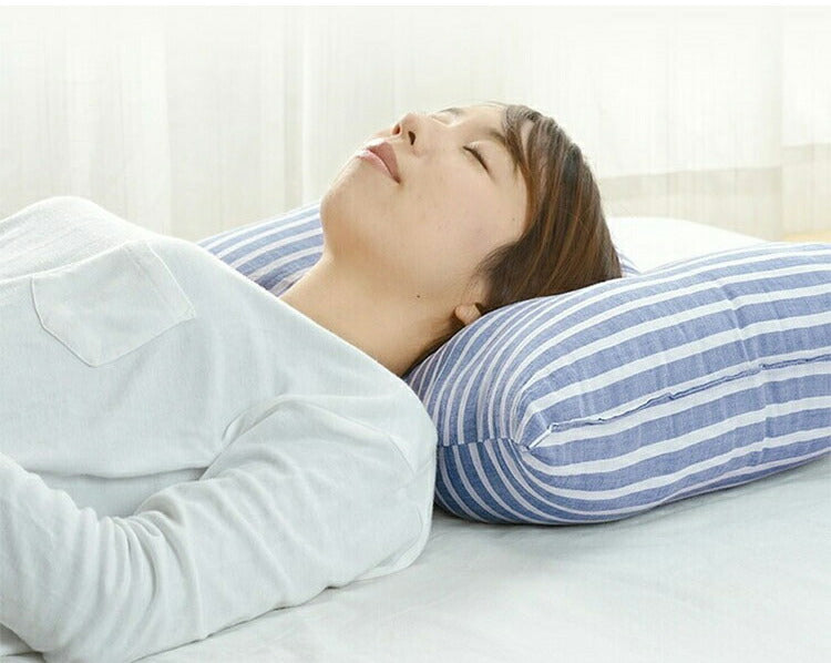 整体枕 抗菌防臭 頸椎安定 凹枕 丸洗いOK くぼみ 横向き枕 日本製 ピロー 東レ セベリス使用 かため やわらかめ 高め 低め 安眠 快眠 まくら マクラ 首こり 肩こり 洗濯機 洗える 綿100% 国産(代引不可)