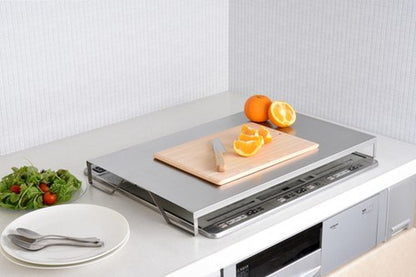 日本製 燕三条 コンロカバー ステンレス 簡易調理台 滑り止め キッチン 台所 スペース 有効活用(代引不可)