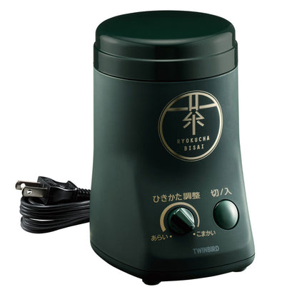 緑茶美採 お茶ひき器 家庭用 お茶挽き 粉茶 お茶 ミル 粉末 挽きたて 茶葉 抹茶 ワンタッチ 簡単操作(代引不可)