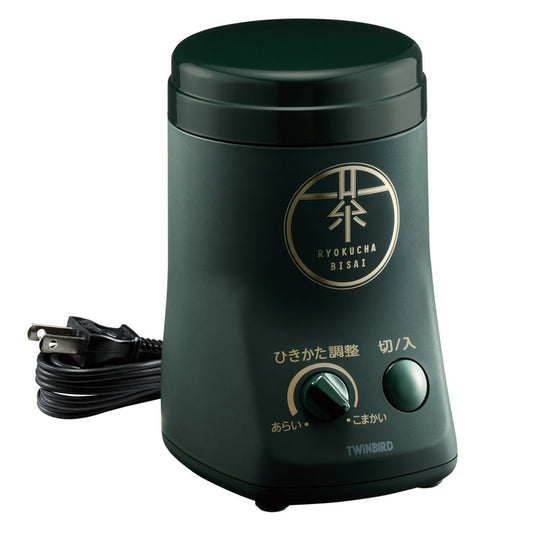 緑茶美採 お茶ひき器 家庭用 お茶挽き 粉茶 お茶 ミル 粉末 挽きたて 茶葉 抹茶 ワンタッチ 簡単操作(代引不可)