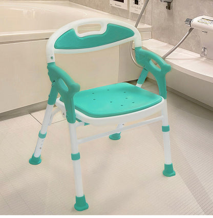 折りたたみシャワーチェア 楽湯 ゆったり座面 肘掛け付き SGマーク製品 折りたたみシャワーチェアー 入浴用 バスチェア 風呂椅子 イス 入浴介助 介護 お年寄り(代引不可)