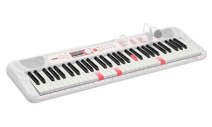 カシオ 光ナビゲーションキーボード ホワイト 専用マイク 楽譜集 ヘッドホン セット(代引不可)