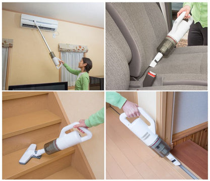 サイクロン式コードレス掃除機 ホワイト スティック&ハンディ 2WAY使い分け(代引不可)
