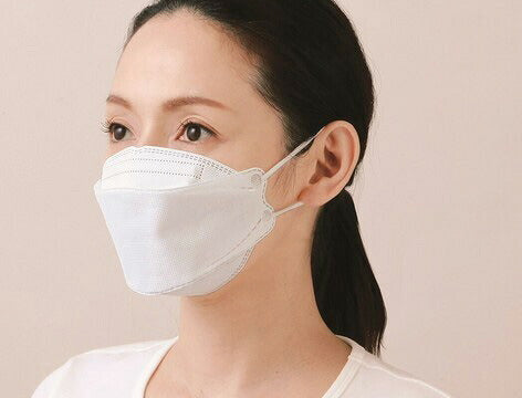 KN-95 接触冷感 立体4層構造不織布マスク90枚組 30枚入×3箱 飛沫 PM2.5 ホコリ 花粉 対策(代引不可)