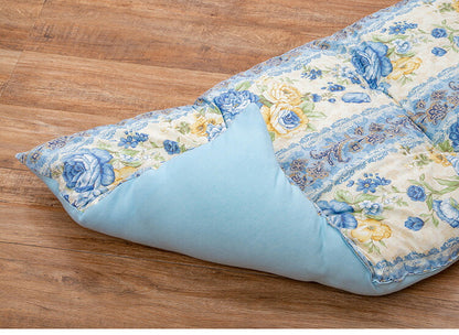 洗える涼感ごろ寝長座布団 HIYAKKOI 防ダニ・抗菌防臭 ブルー ごろ寝マット ごろ寝クッション(代引不可)