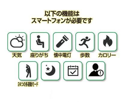 24時間健康管理 多機能スマートウォッチEX ブラック 黒 IP68防水 各種測定機能 体温測定 メッセージ通知 健康管理(代引不可)