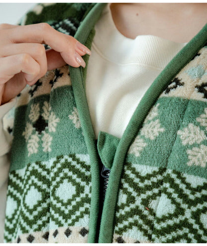 あったか着る毛布 ノルディック柄 吸湿発熱 毛布スリーパー ロング 65×130cm 北欧柄 エンジ グリーン 冬 あったか 着るブランケット(代引不可)