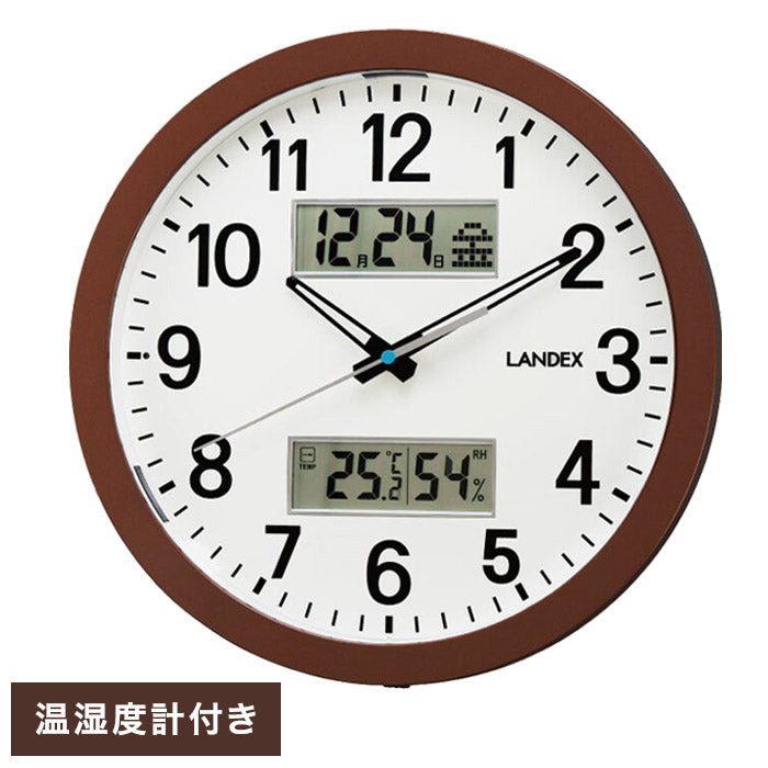 温湿度計付き多機能掛け時計 ウォールクロック 壁掛け時計 静音設計 連続秒針 ライト自動点灯 リビング 寝室 和室 洋室 温度計 湿度計(代引不可)