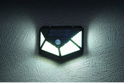 人感センサー LEDソーラーセンサーライト 3個セット 夜間の防犯対策に 4面発光 配線不要 玄関・庭照明・ガレージに 防犯対策 LEDライト センサーライト(代引不可)