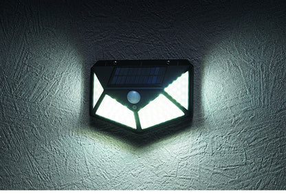 人感センサー LEDソーラーセンサーライト 6個セット 夜間の防犯対策に 4面発光 配線不要 玄関・庭照明・ガレージに 防犯対策 LEDライト センサーライト(代引不可)